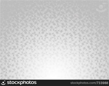 Abstract white and gray gradient color geometric triangles pattern background and texture technology concept. Vector illustration