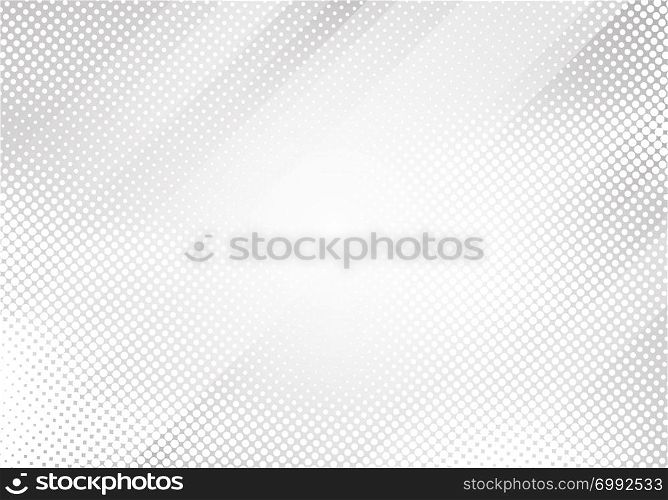Abstract white and gray gradient color oblique lines stripes with halftone texture and background. Geometric minimal pattern modern sleek texture. Vector illustration