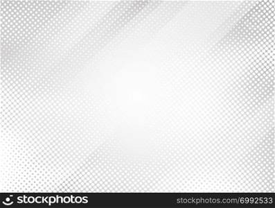 Abstract white and gray gradient color oblique lines stripes with halftone texture and background. Geometric minimal pattern modern sleek texture. Vector illustration