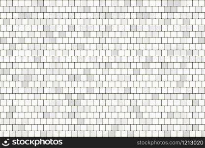 Abstract white and gray square brick wall pattern artwork background. Use for ad, poster, template design, print, headline. illustration vector eps10