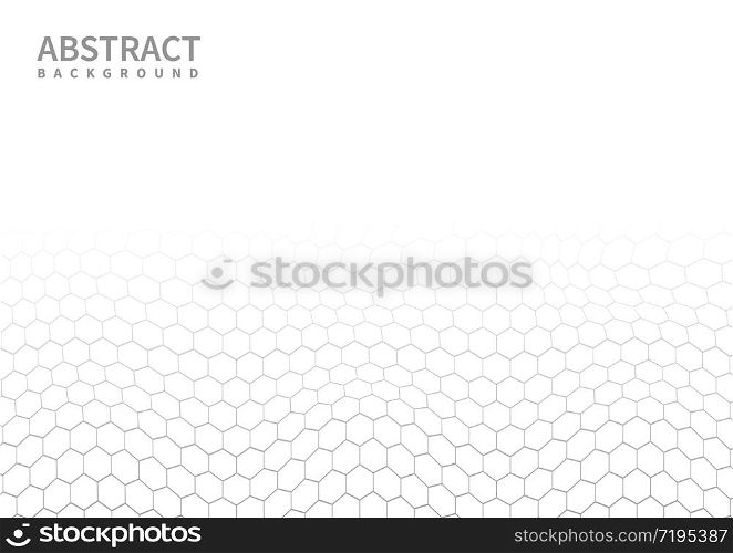 Abstract white and gray subtle lattice hexagon pattern background. Modern style. Repeat geometric grid. Vector illustration