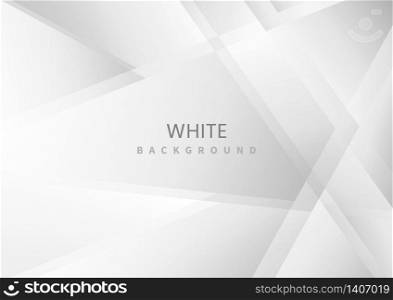 Abstract white and gray triangle overlapping layer background. Modern style. You can use for ad, poster, template, business presentation. Vector illustration