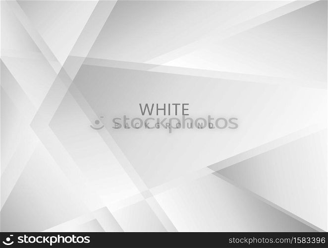 Abstract white and gray triangle overlapping layer background. Modern style. You can use for ad, poster, template, business presentation. Vector illustration