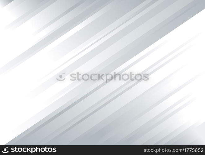 Abstract white and grey stripe diagonal lines background. Vector illustration