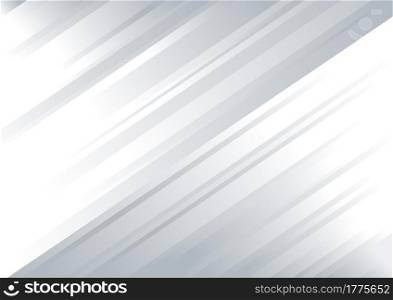 Abstract white and grey stripe diagonal lines background. Vector illustration