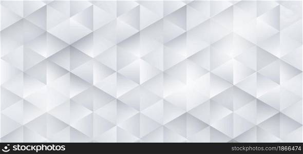 Abstract white and grey triangle pattern design background. You can use for ad, poster, template, business presentation. Vector illustration