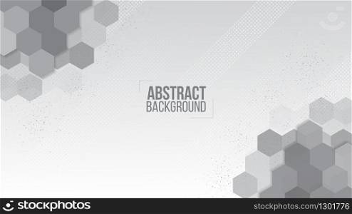 Abstract white background pattern elegant hexagons shape and texture design template vector.