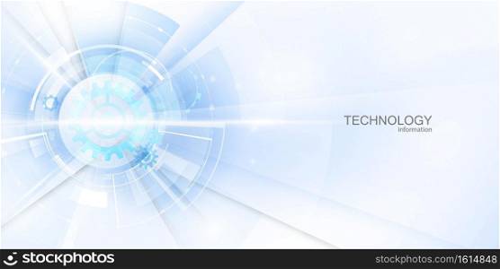 Abstract white background poster with dynamic Network technology vector illustration