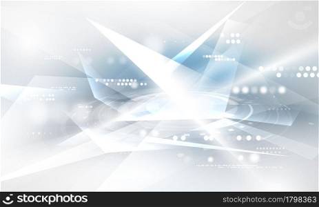 Abstract white background poster with dynamic. technology network Vector illustration.