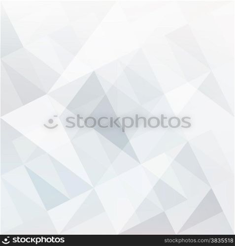Abstract white background with triangles shapes