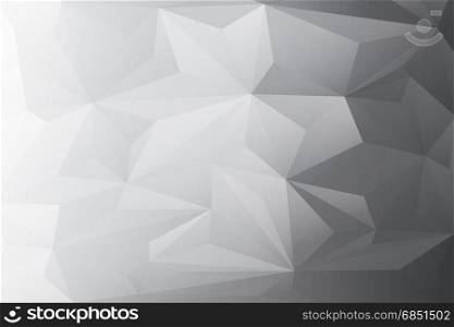 Abstract white-black background with lowpoly,triangle-shapes