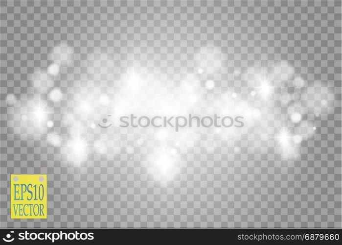 Abstract white bokeh effect explosion with sparks modern design. Glow star burst or firework light effect. Sparkles light vector transparent background. Christmas Concept.. Abstract white bokeh effect explosion with sparks modern design. Glow star burst or firework light effect. Sparkles light vector transparent background. Christmas Concept. Flicker magic effect