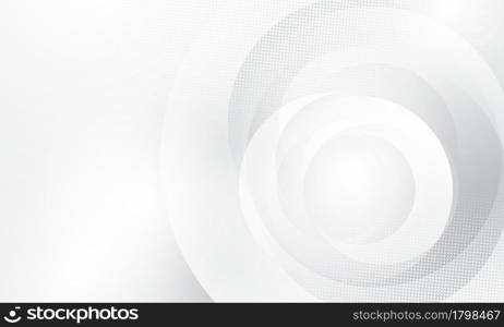 Abstract white circle background poster with dynamic. technology network Vector illustration.