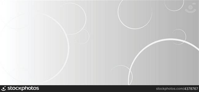 Abstract white circle line on gradient gray background vector