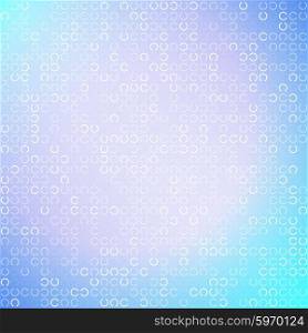Abstract white circles on light blue background, vector illustration.