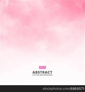 Abstract white cloud detail in pink sky vector illustration background with copy space
