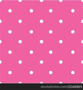 Abstract white dots on pink background. Vector illustration