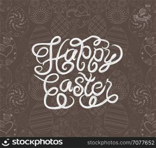 Abstract white easter egg on grey background