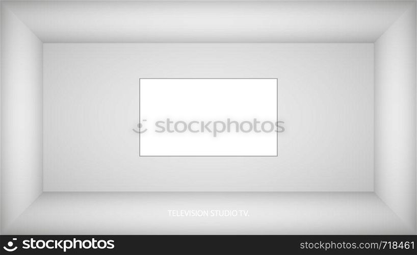 Abstract white empty room, niche with white wall, floor, ceiling, dark side without any textures, box top view colorless 3d illustration.. Abstract white empty room, niche with white wall, floor, ceiling, dark side without any textures, box top view colorless 3d illustration