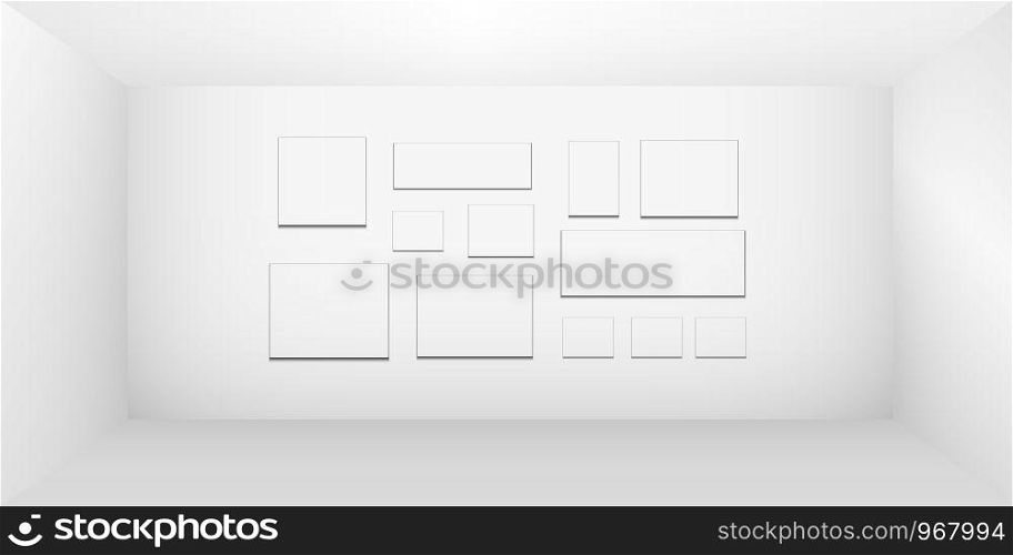 Abstract white empty room, niche with white wall, floor, ceiling, dark side without any textures, box top view colorless 3d illustration. Blank box template.. Abstract white empty room, niche with white wall, floor, ceiling, dark side without any textures, box top view colorless 3d illustration. Blank box template