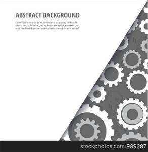 abstract white gears cog wheel background vector illustration EPS10