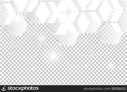 Abstract White geometric Hexagon technological background.vector illustration