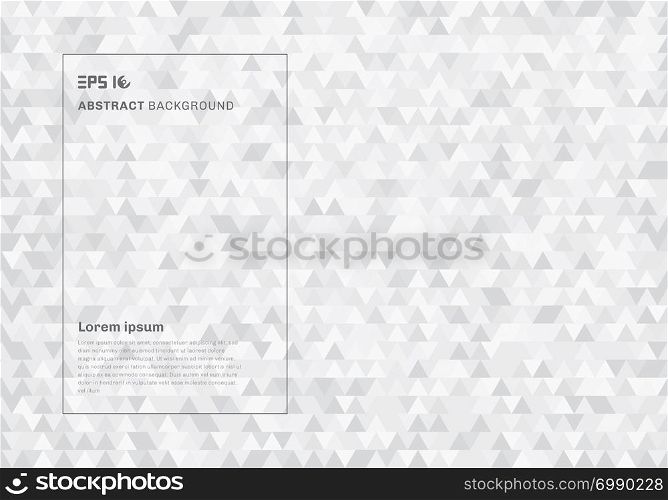 Abstract white geometric hipster triangles pattern background and texture. Retro style. Vector illustration