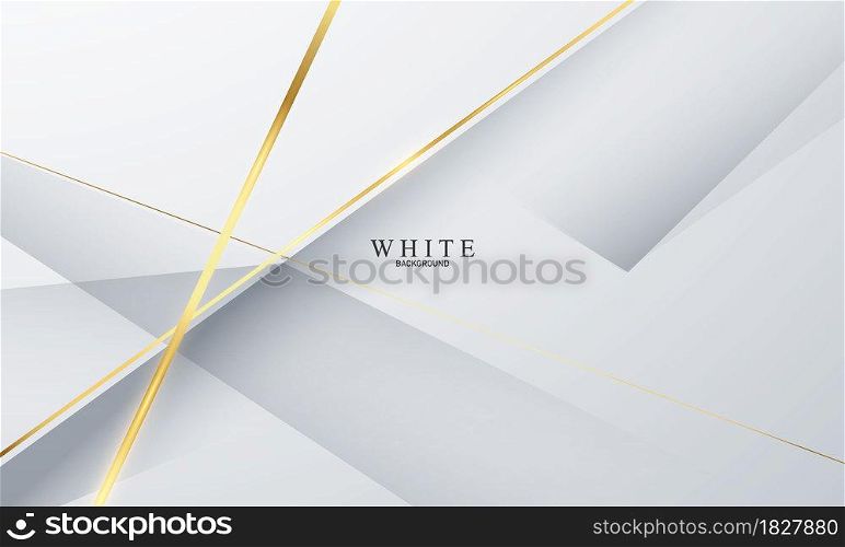 Abstract white gold background poster with dynamic. technology network Vector illustration.