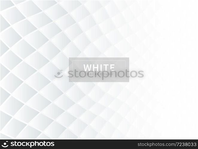 Abstract white gradient squares wave pattern halftone horizontal background. You can use for ad, poster, template, business presentation. Vector illustration