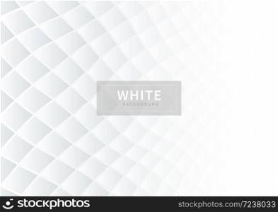 Abstract white gradient squares wave pattern halftone horizontal background. You can use for ad, poster, template, business presentation. Vector illustration
