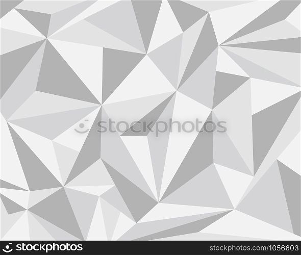 Abstract white gray polygonal geometric background - Vector illustration.
