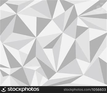 Abstract white gray polygonal geometric background - Vector illustration.