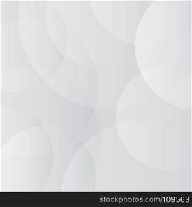 Abstract white grey color circle overlap modern transparent background. Vector illustration