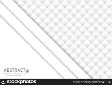 Abstract white paper background with 3d style. For can be used in cover design, poster, website, flyer. Vector illustration