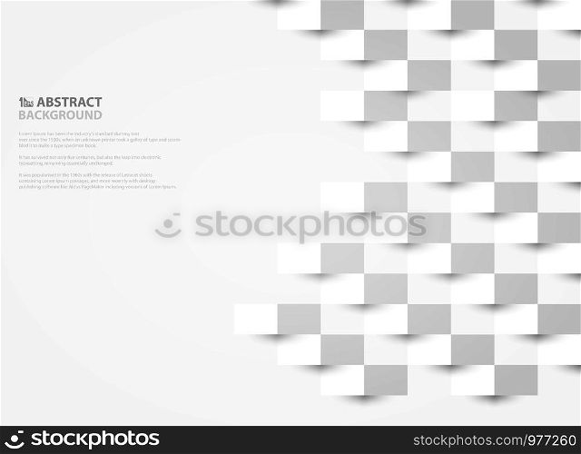 Abstract white paper cut geometric pattern design background. You can use for ad, poster, presentation, cover design, head, free space of text, illustration vector eps10