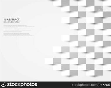 Abstract white paper cut geometric pattern design background. You can use for ad, poster, presentation, cover design, head, free space of text, illustration vector eps10