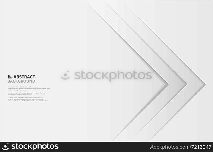 Abstract white paper cut pattern design template background. You can use for poster, template, presentation, a4, print, book. illustration vector eps10
