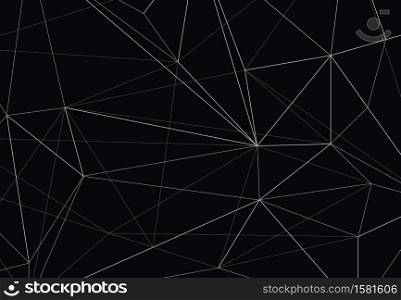 Abstract white silver line pattern on black background design template. Decorate for ad, poster, artwork, print, template. illustration vector eps10