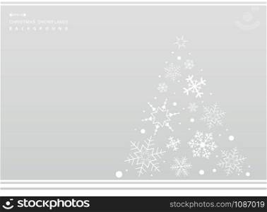 Abstract white snowflake of minimal design background. Decorate for poster, artwork, template, ad. illustration vector eps10