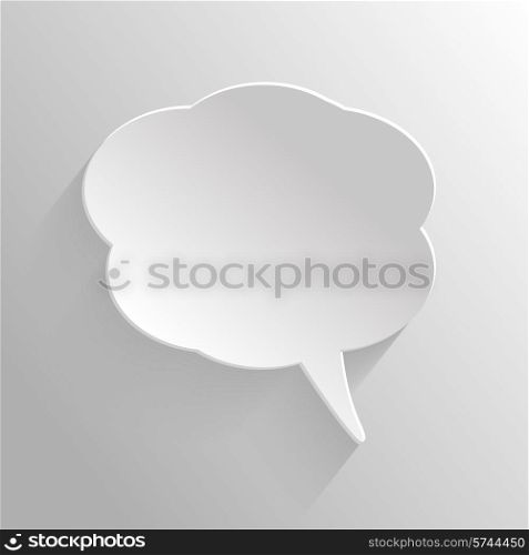 Abstract White Speech Bubbles on Gray Backgraund