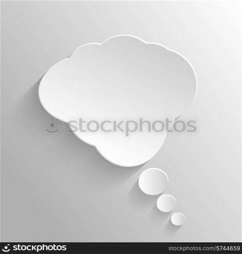 Abstract White Speech Bubbles on Gray Backgraund