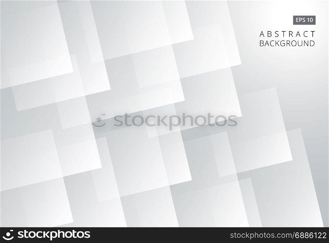 Abstract white square futuristic overlap layer background. vector illustration