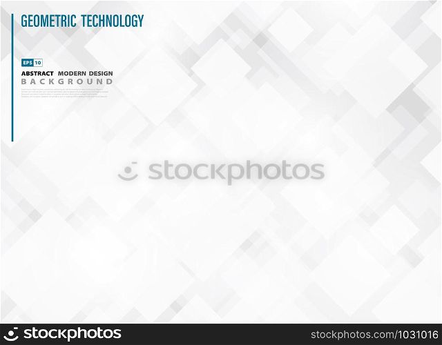 Abstract white square technology background. Use for poster, ad, artwork, template design. illustration vector eps10