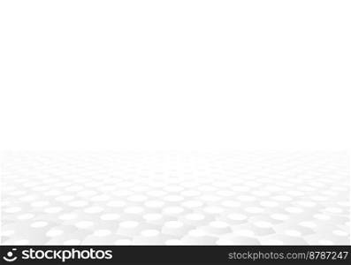 Abstract white template design of tech geometric style. Simple floor of perspective template backgrounc. Vector