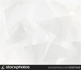 Abstract white triangles geometric with golden lines. Luxury concept. Vector illustration