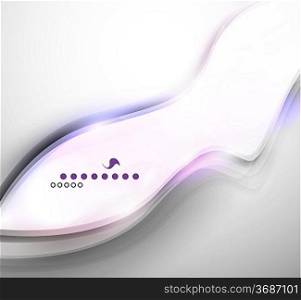 Abstract white wave design template. EPS10 vector illustration