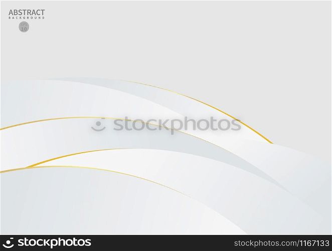 abstract white wave luxury background. Vector illustration