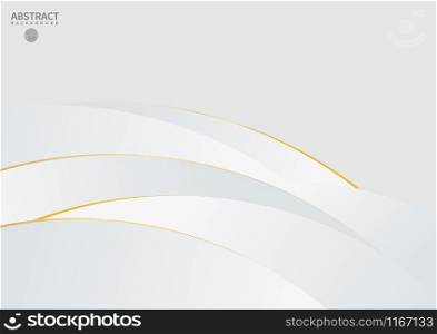 abstract white wave luxury background. Vector illustration