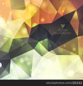 Abstract white yellow modern background with polygons.