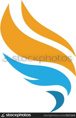 abstract wing color illustration, abstract freedom fly concept vector